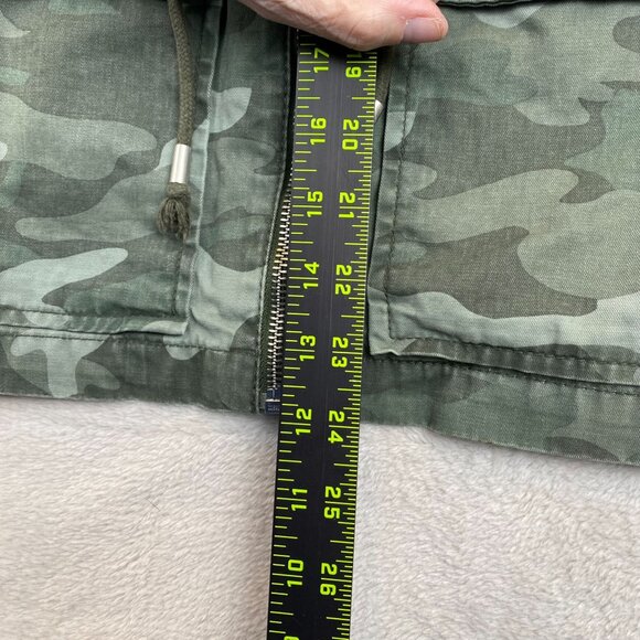 Old Navy Womens Camouflage Utility Jacket Medium Green Classic Elastic Waist - Picture 5 of 7